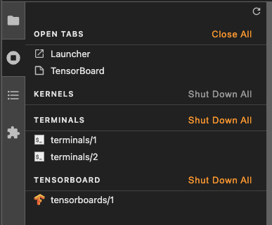 TensorBoard Close